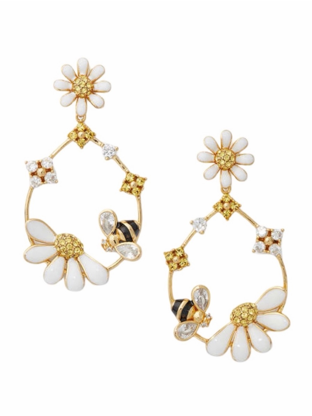 🆕 KATE SPADE • Dazzling Daisies Bee Flower Earrings